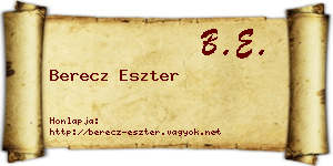 Berecz Eszter névjegykártya